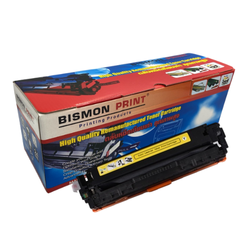 ตลับหมึกเทียบเท่า Toner Cartridge Compatible HP CE322A Yellow, HP 128A Remanufactured